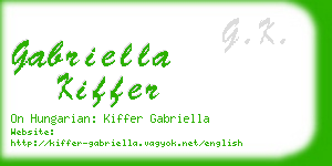 gabriella kiffer business card